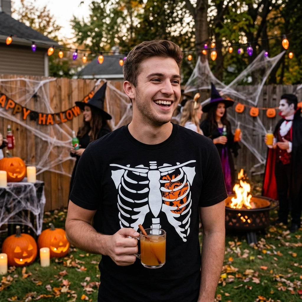 Pumpkin Heart Rib Cage Men's T Shirt product image 2