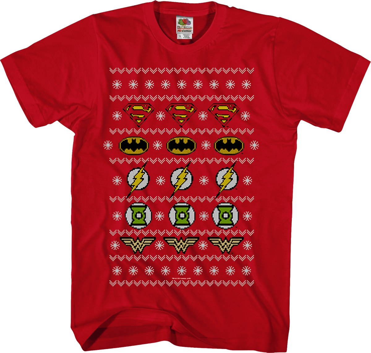 Justice League Ugly Faux Knit DC Comics T-Shirt product image 1