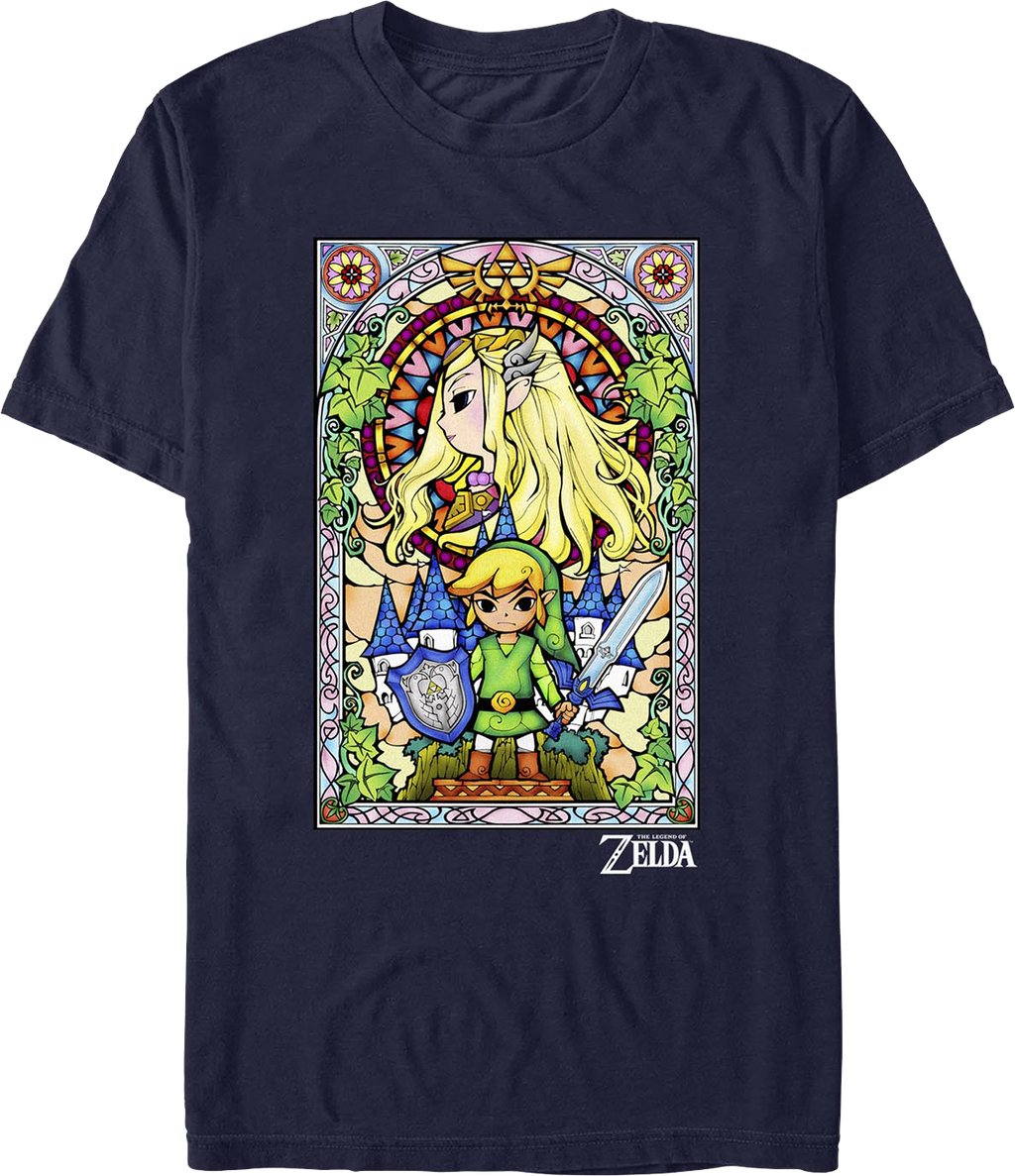 Legend Of Zelda Stained Glass Duo Nintendo T-Shirt product image 1