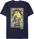 Legend Of Zelda Stained Glass Duo Nintendo T-Shirt product image 1