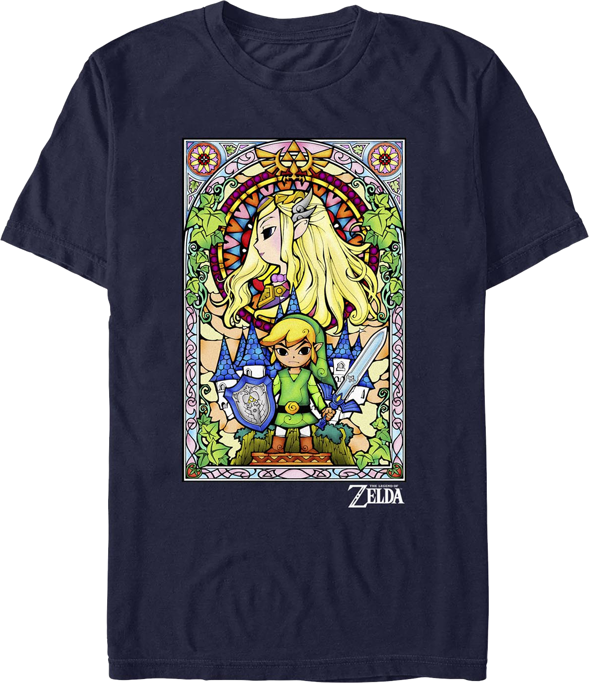 Legend Of Zelda Stained Glass Duo Nintendo T-Shirt product image 1