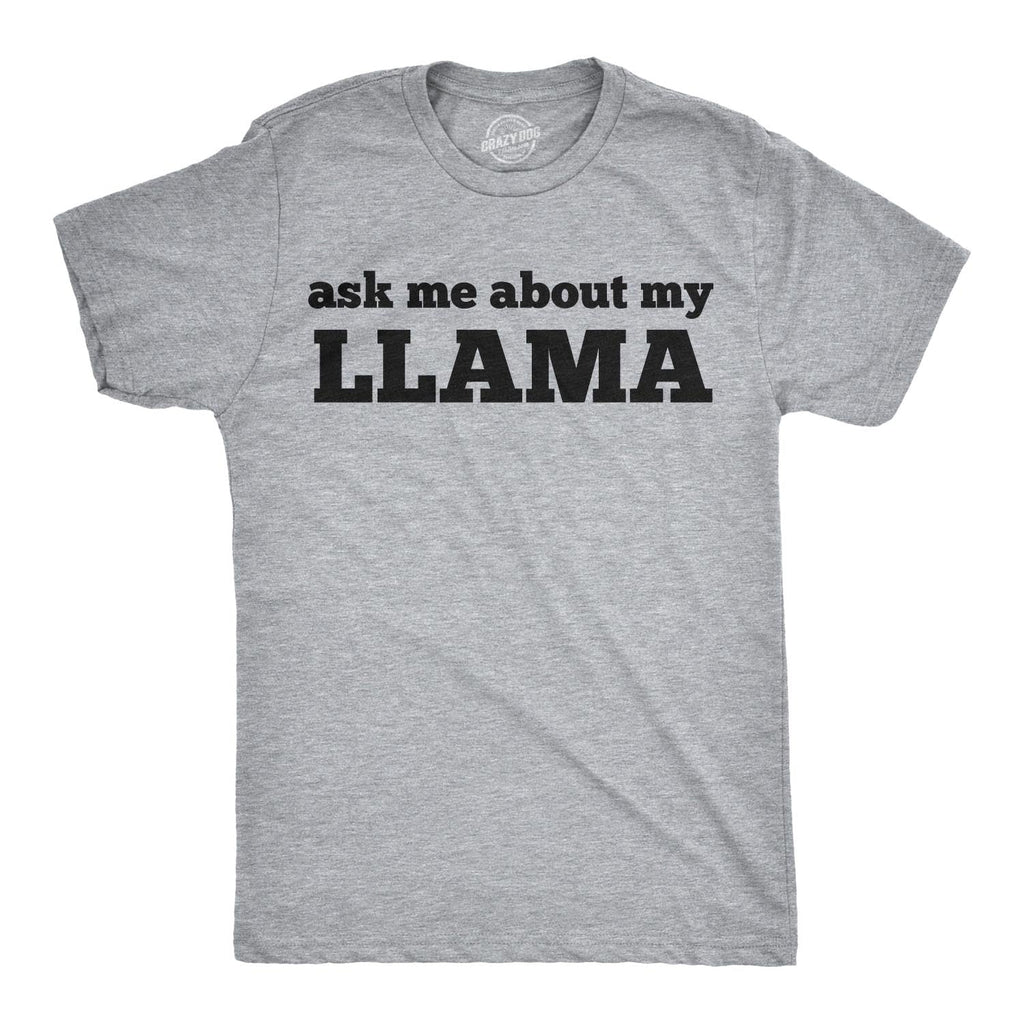 Ask Me About My Llama Flip Men's T Shirt product image 3