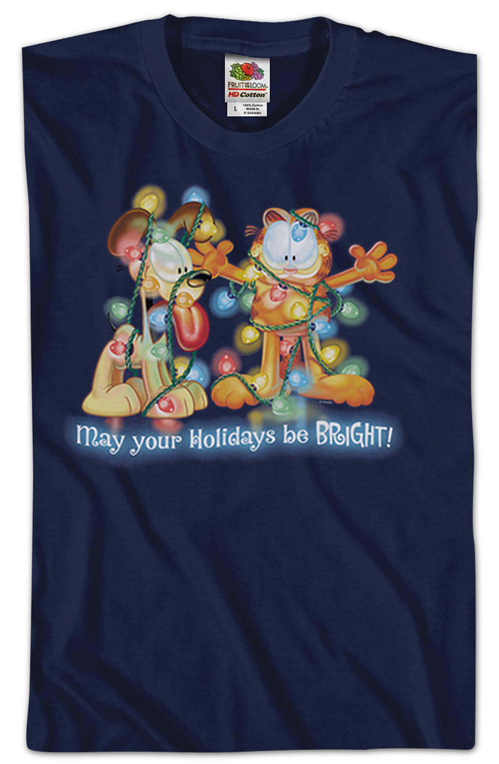 May Your Holidays Be Bright Garfield T-Shirt product image 2