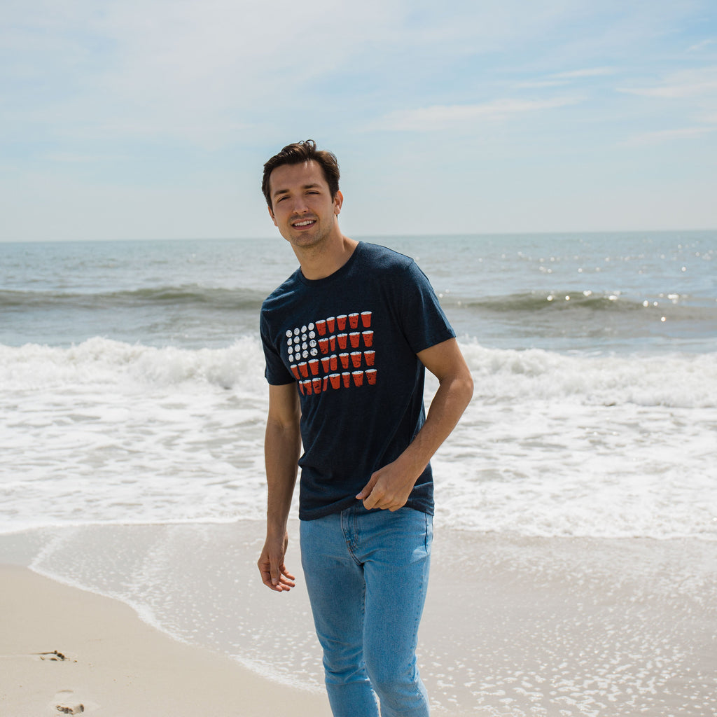 Beer Pong Flag Men's T Shirt product image 5