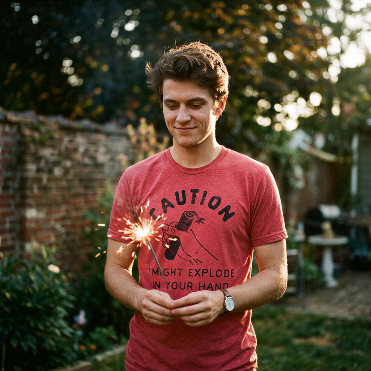 Caution I Might Explode In Your Hand Men's T Shirt product image 4