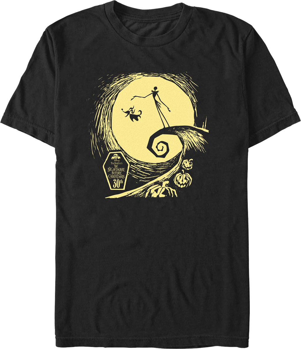 Moonlit Silhouettes Nightmare Before Christmas T-Shirt product image 1