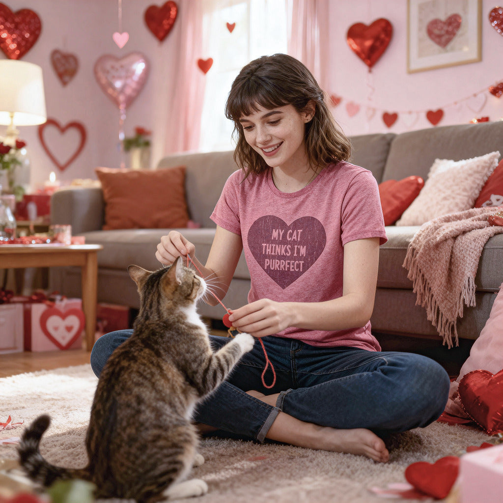My Cat Thinks I'm Purrfect Women's T Shirt product image 4