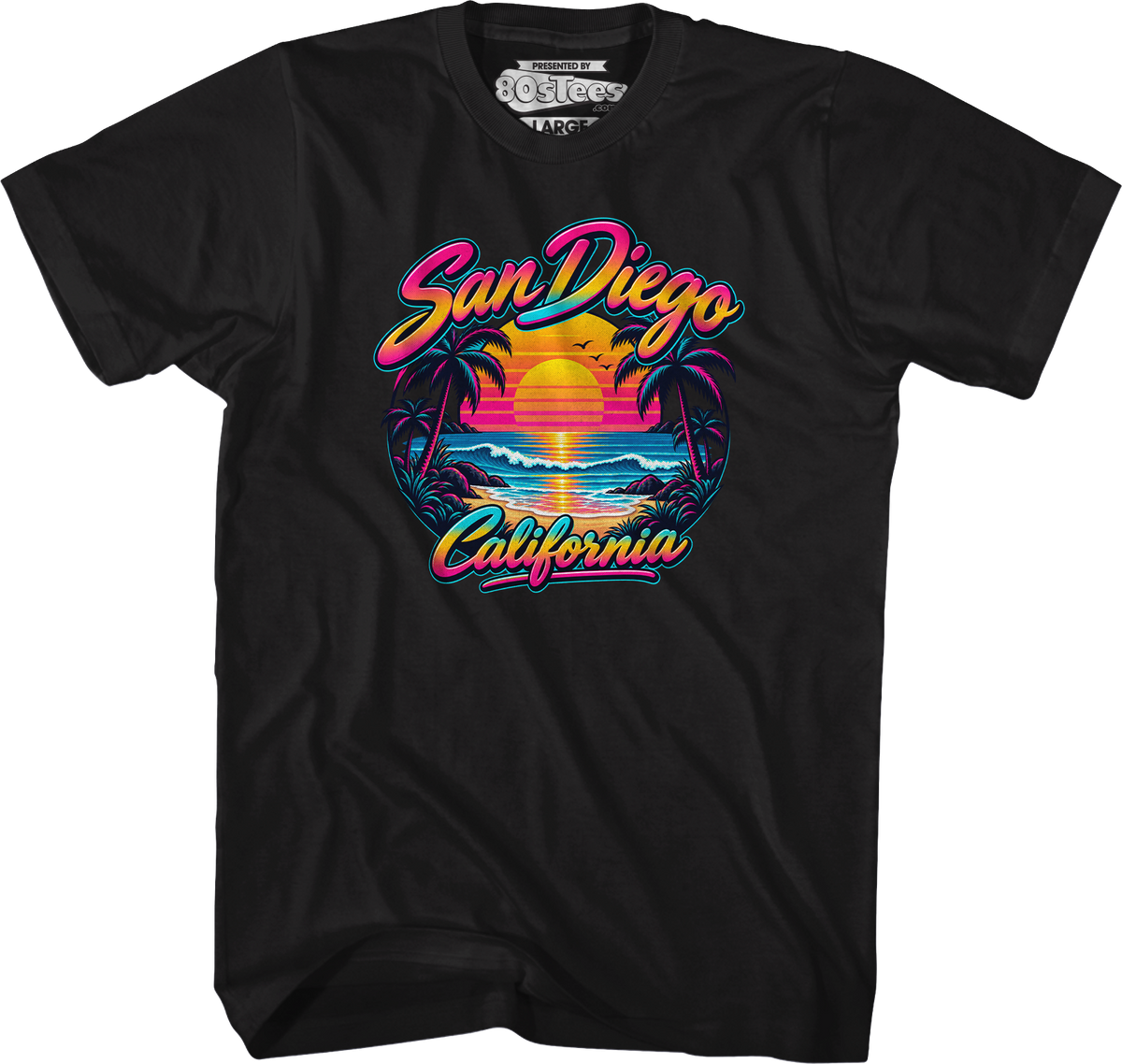 Neon San Diego California T-Shirt product image 1
