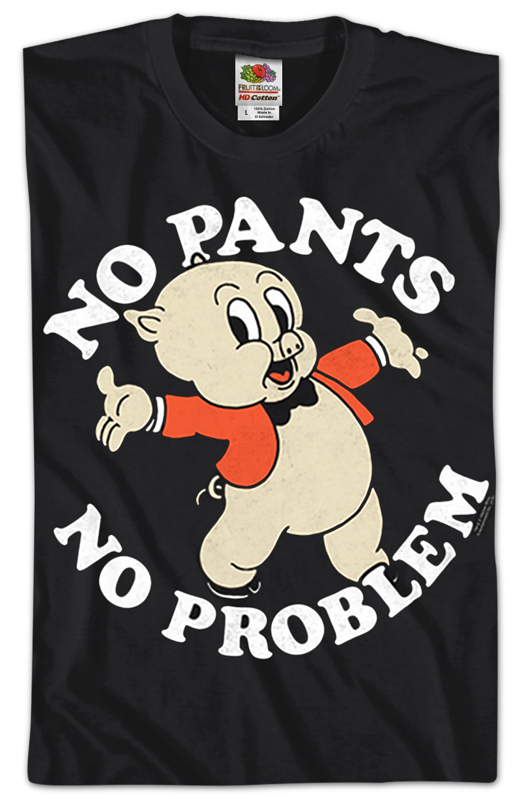 No Pants No Problem Porky Pig Looney Tunes T-Shirt product image 2