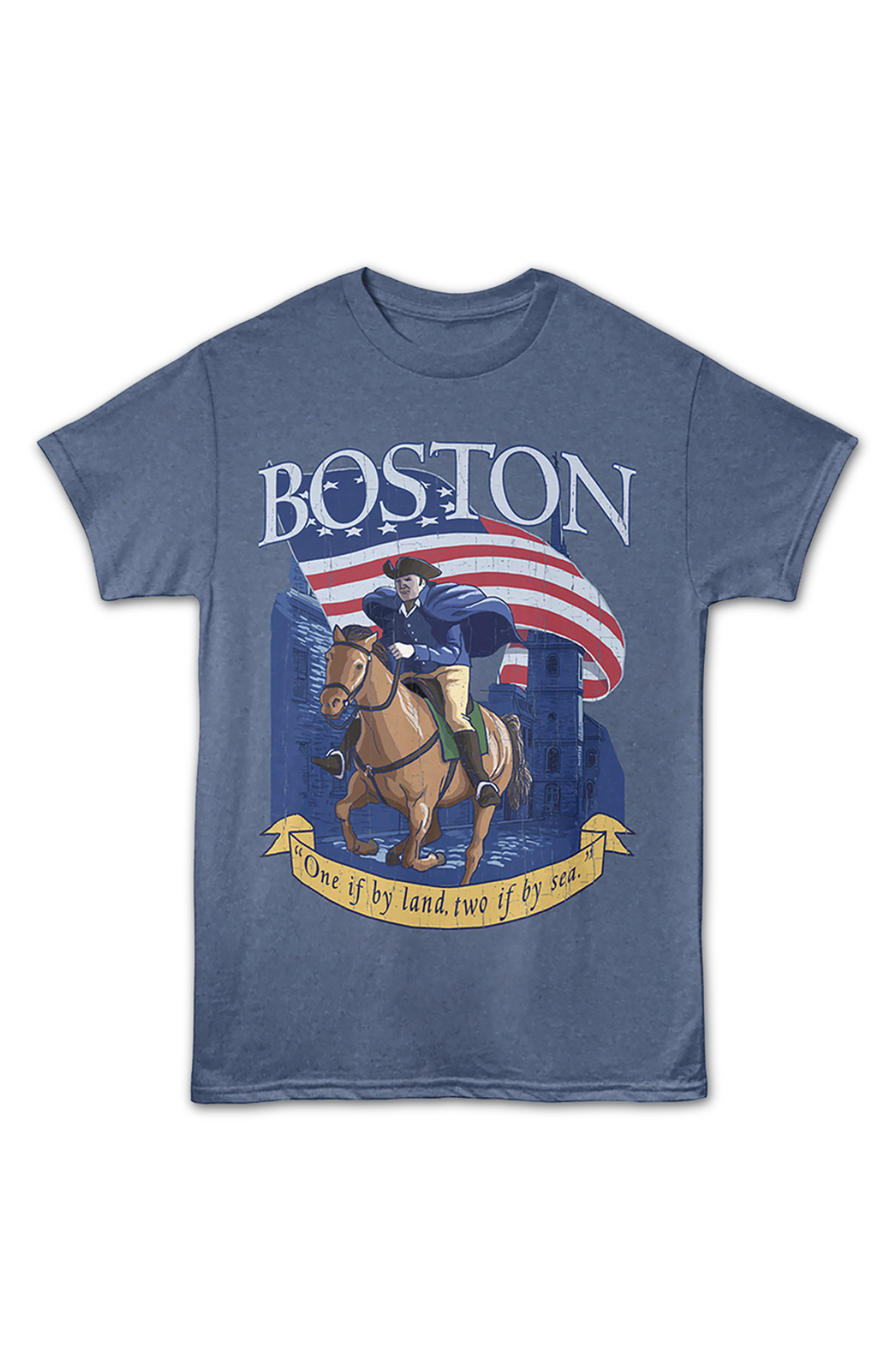 One If By Land, Two If By Sea Boston Massachusetts T-Shirt product image 2