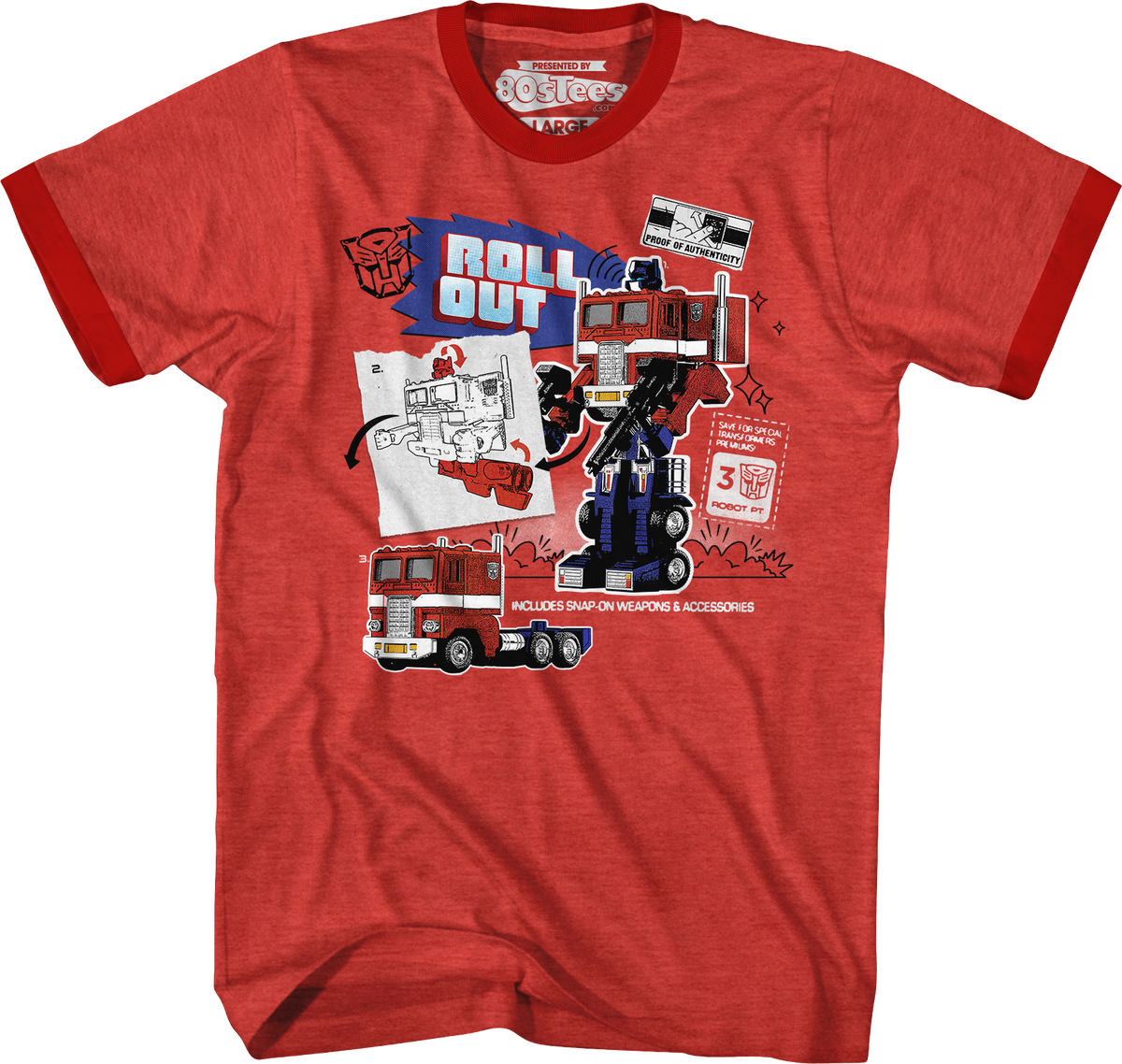 Optimus Prime Roll Out Transformers T-Shirt product image 3