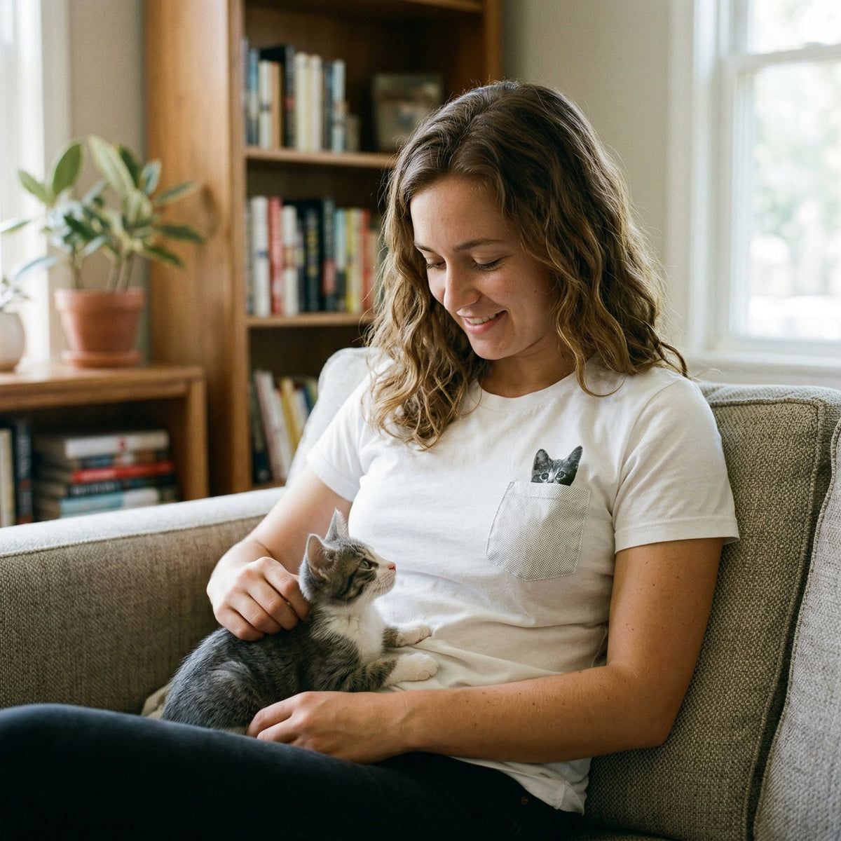 Pocket Cat Women's T Shirt product image 5