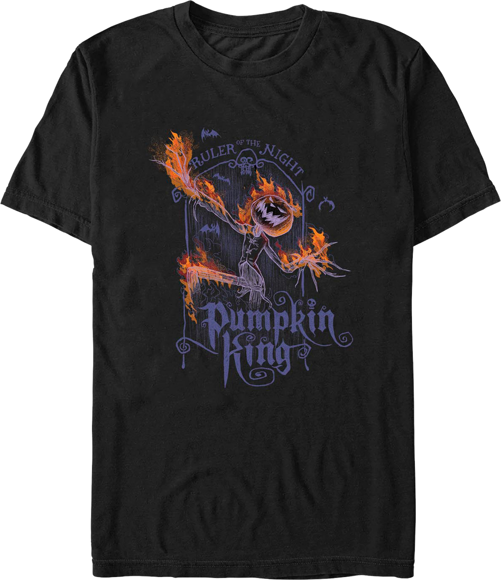Pumpkin King Flames Nightmare Before Christmas T-Shirt product image 1