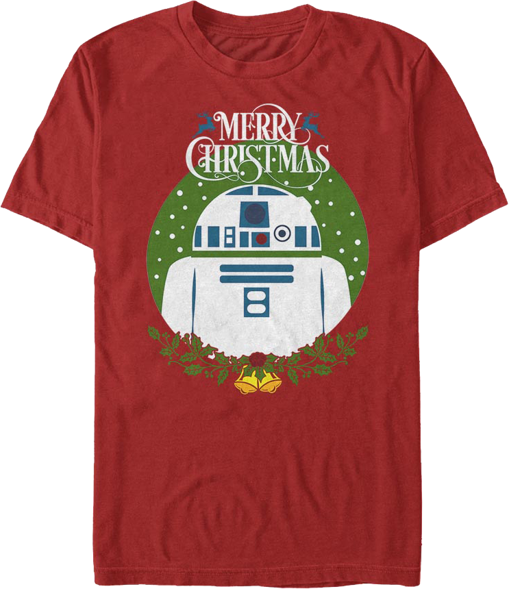 R2-D2 Merry Christmas Star Wars T-Shirt product image 1