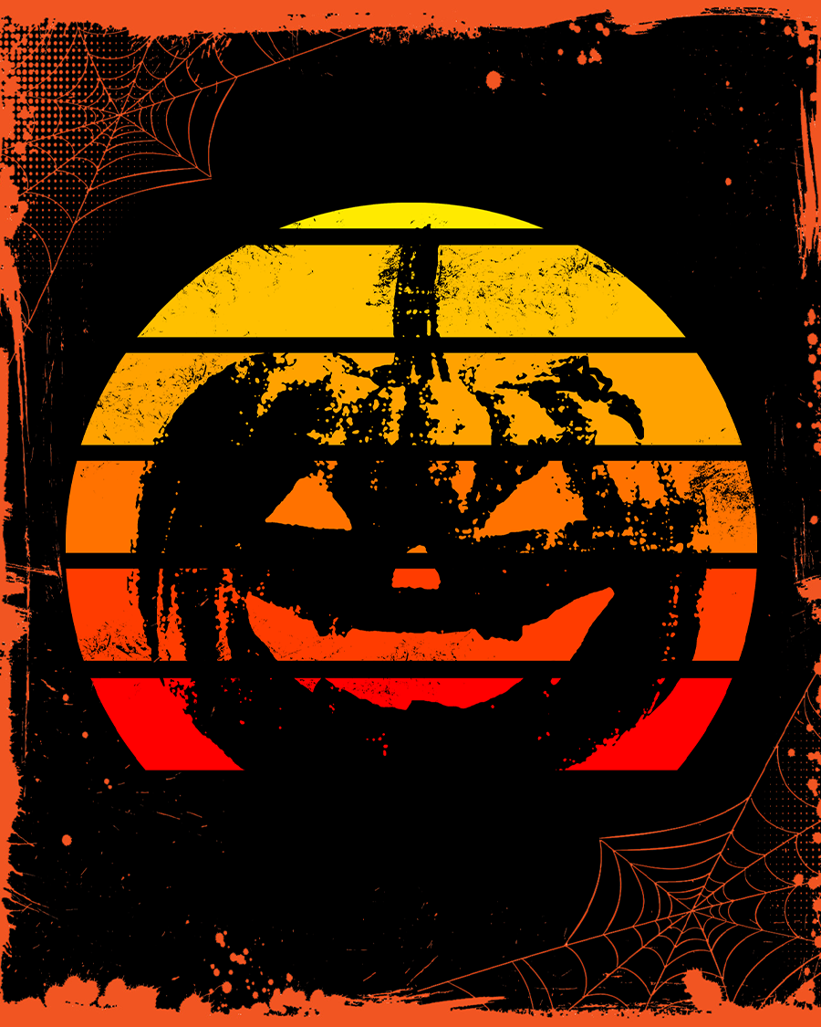 Retro Jack-o'-Lantern Spiced Pumpkin Scented Candle