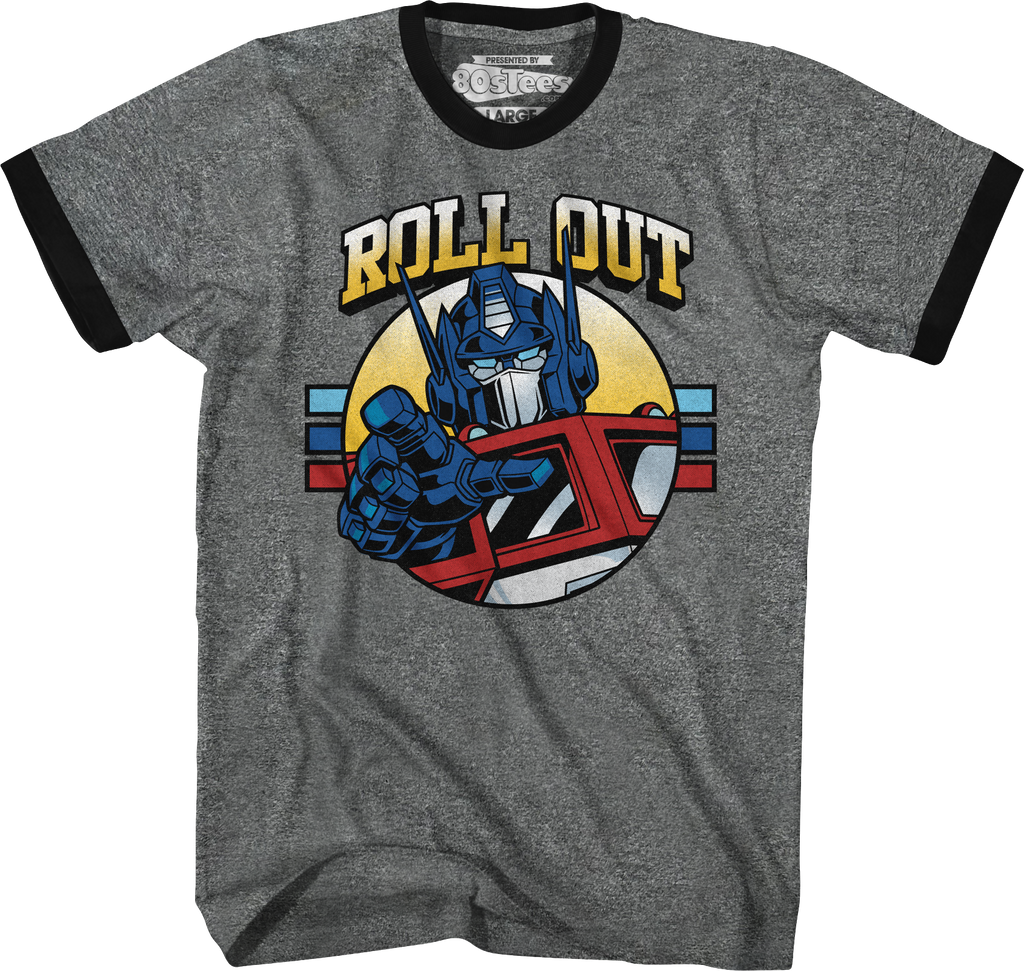 Retro Optimus Prime Roll Out Transformers T-Shirt product image 3