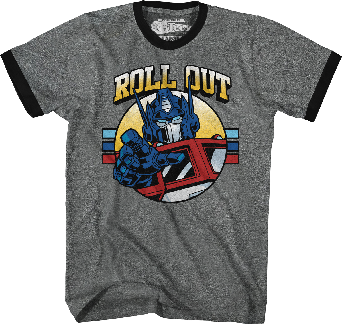 Retro Optimus Prime Roll Out Transformers T-Shirt product image 3