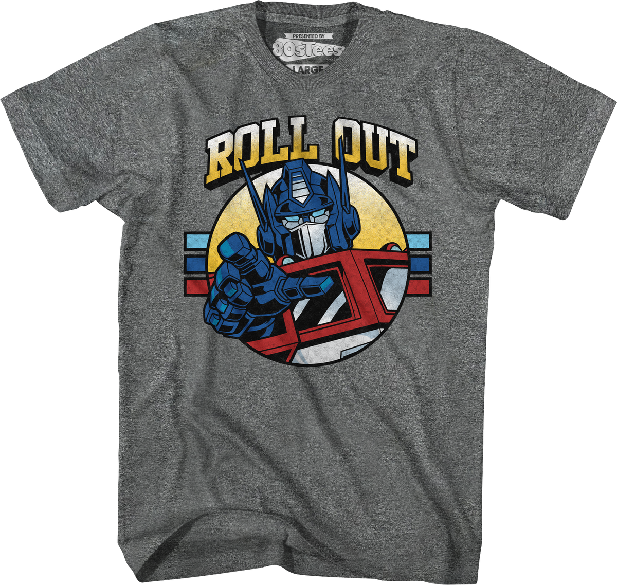 Retro Optimus Prime Roll Out Transformers T-Shirt product image 1