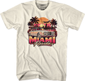 Retro Sunset & Car Miami Florida T-Shirt product image 1
