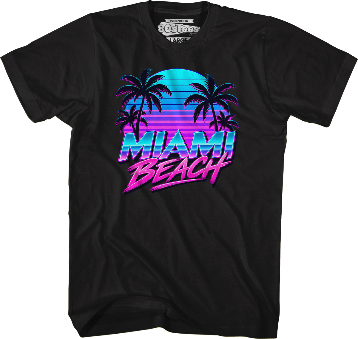 Retro Sunset Miami Beach T-Shirt product image 1