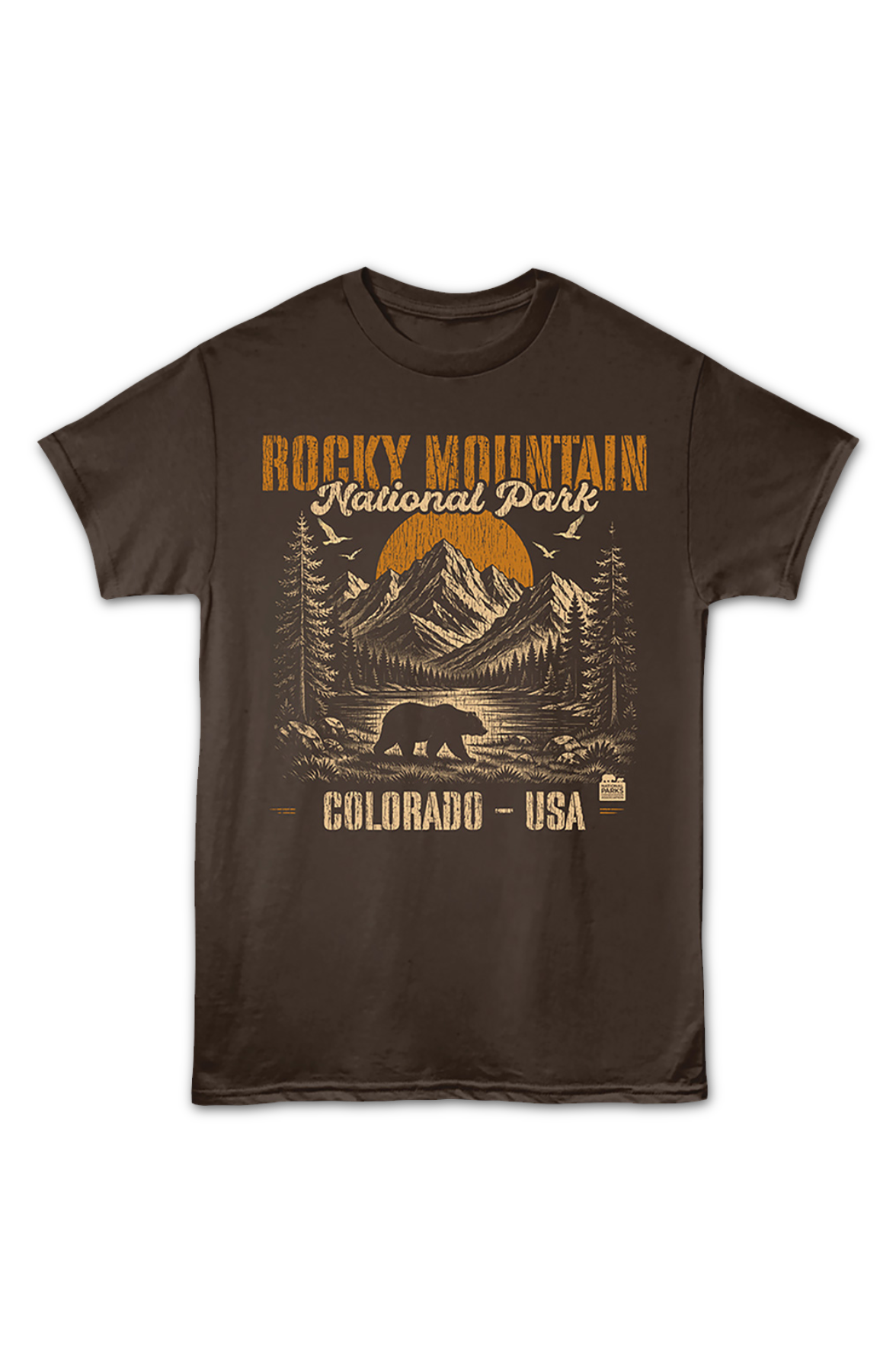 Bear Silhouette Rocky Mountain National Park T-Shirt product image 2