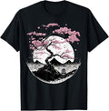 Mens Womens Japanese Cherry Blossom T-Shirt Zen Garden Moon product image 1