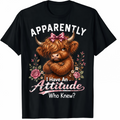 Apparently I Have An Attitude funny highland cow men women product image 1