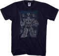 Schematic Megazord Mighty Morphin Power Rangers T-Shirt product image 1