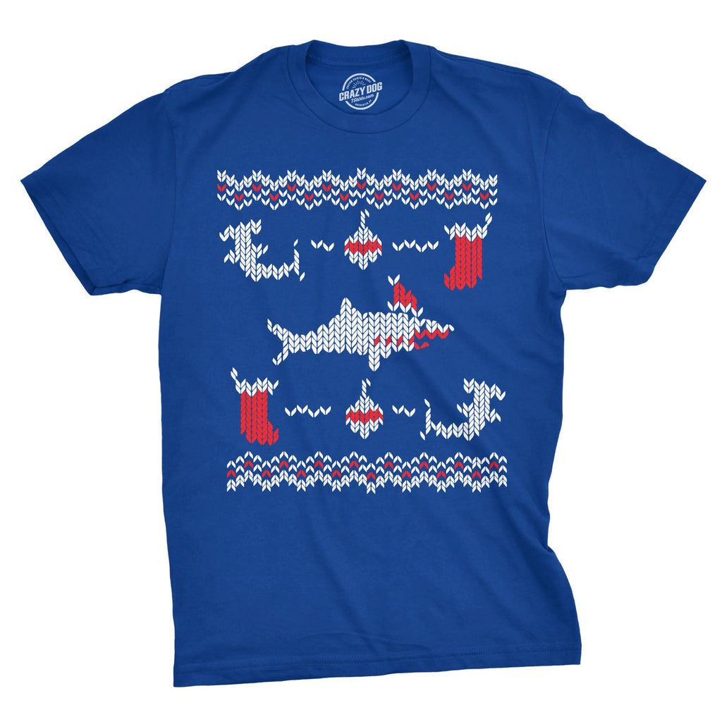 Shark Bite Ugly Christmas Sweater Men's T Shirt product image 1