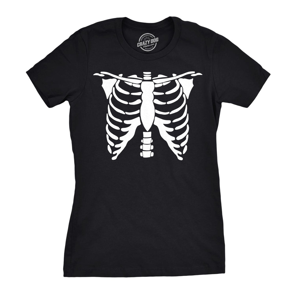 White Skeleton Rib Cage Women's T Shirt product image 1