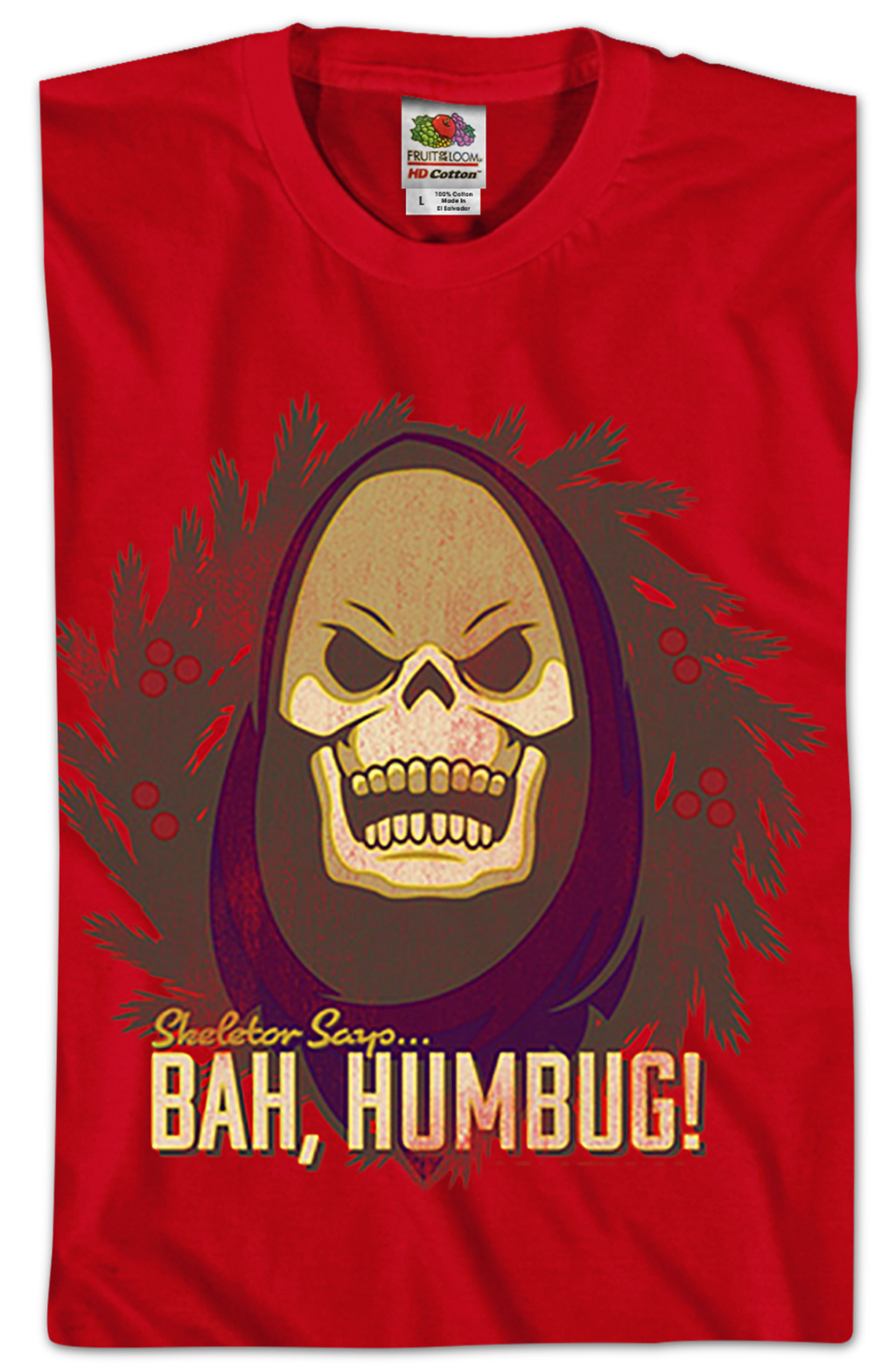 Skeletor Says Bah Humbug Masters of the Universe T-Shirt product image 2