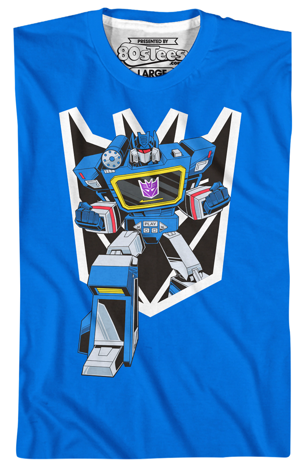 Soundwave Vintage Striped Sleeve Transformers T-Shirt product image 2