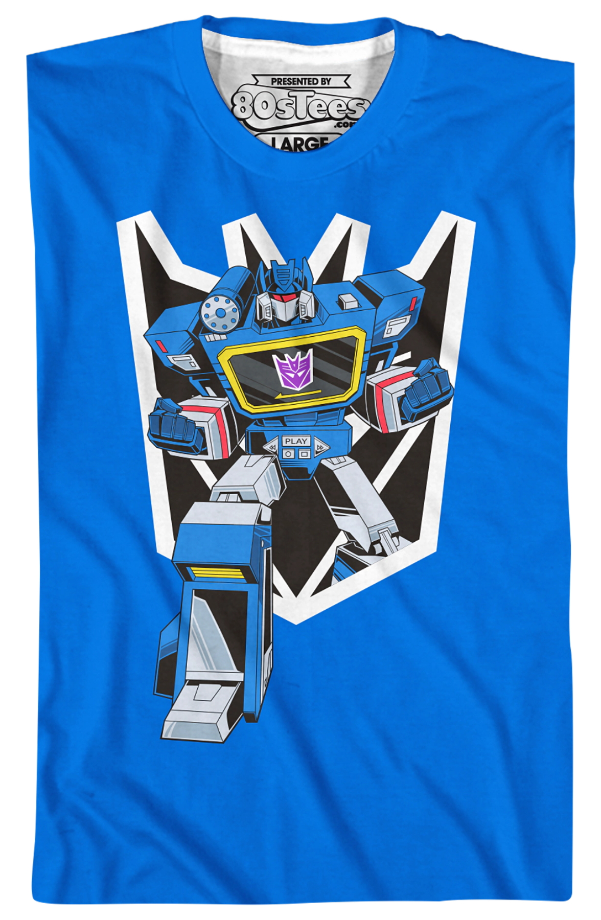 Soundwave Vintage Striped Sleeve Transformers T-Shirt product image 2