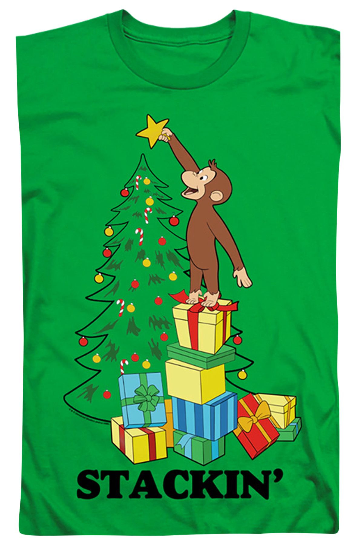 Stackin' Curious George Christmas T-Shirt product image 2