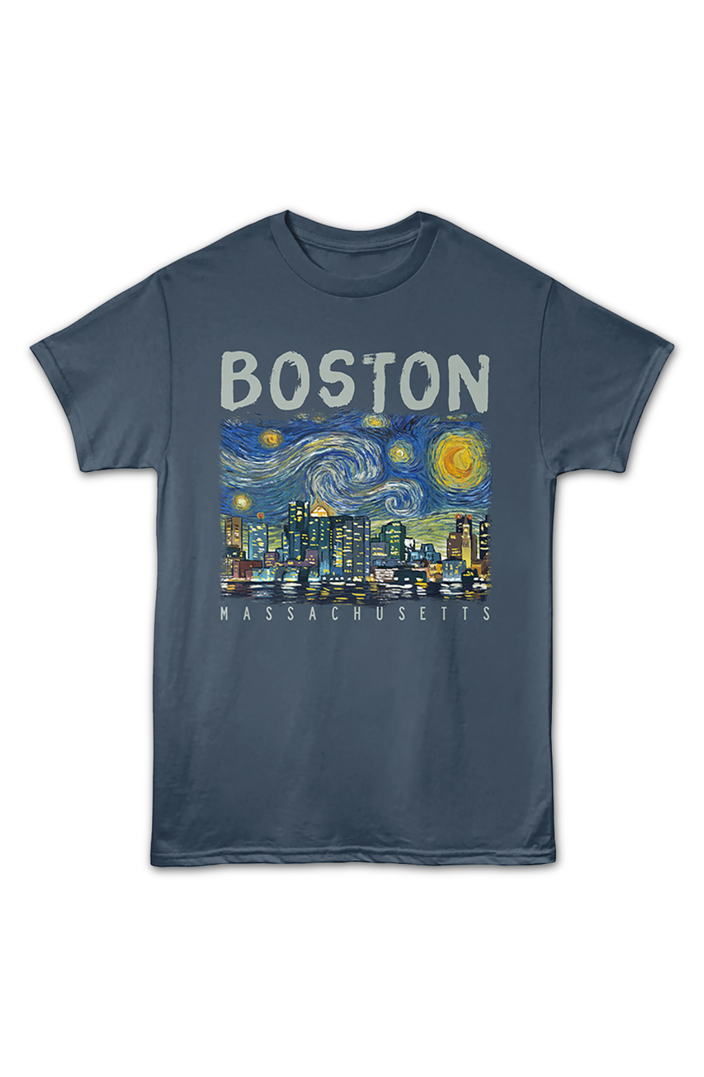 Starry Night Boston Massachusetts T-Shirt product image 2