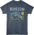 Starry Night Boston Massachusetts T-Shirt product image 1
