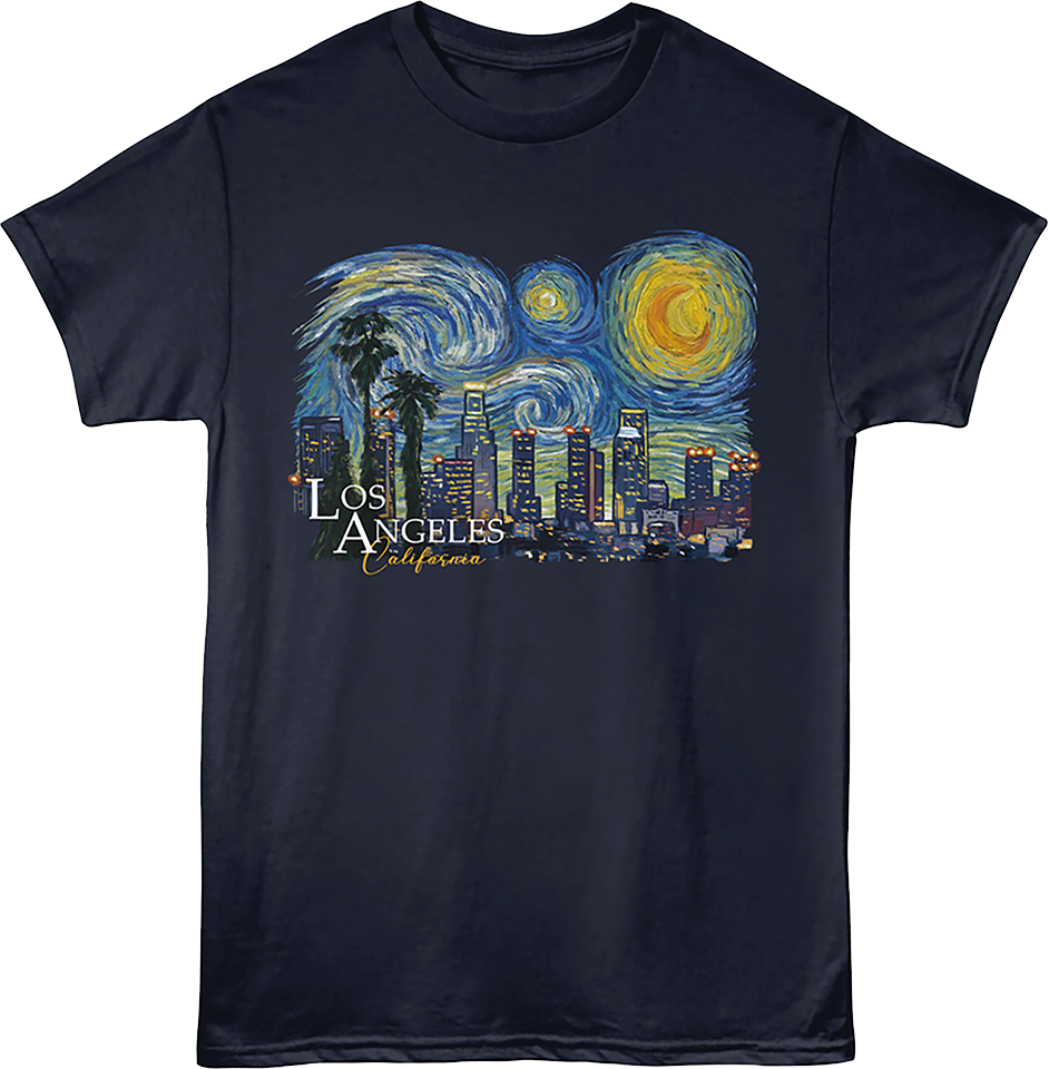 Starry Night Los Angeles California T-Shirt product image 1