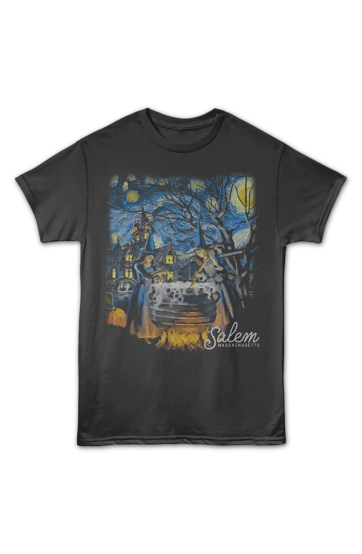 Starry Witch Night Salem Massachusetts T-Shirt product image 2