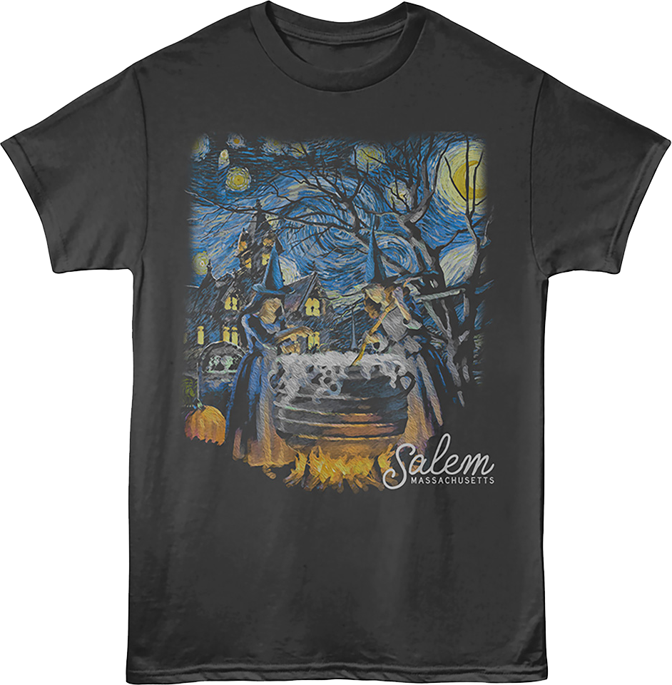 Starry Witch Night Salem Massachusetts T-Shirt product image 1