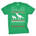 T-Rex Attack Ugly Christmas Sweater Men's T Shirt product image 1