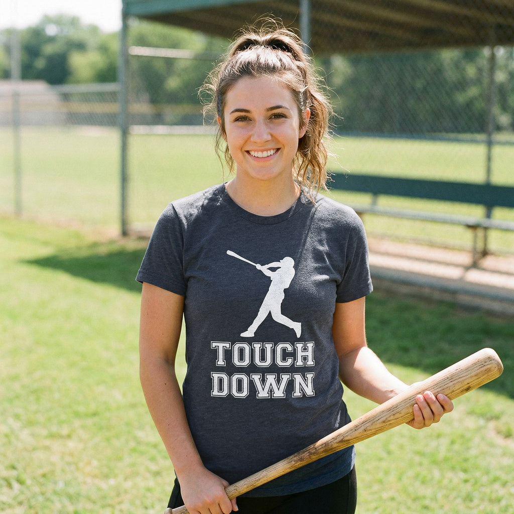 Touch Down Baseball Bat Women's T Shirt product image 2