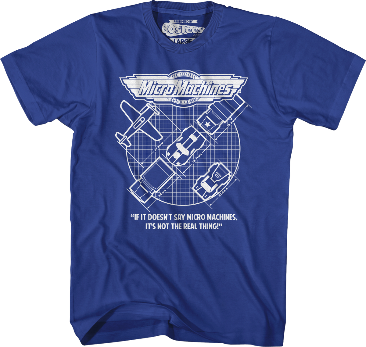 Vintage Blueprints Micro Machines T-Shirt product image 1