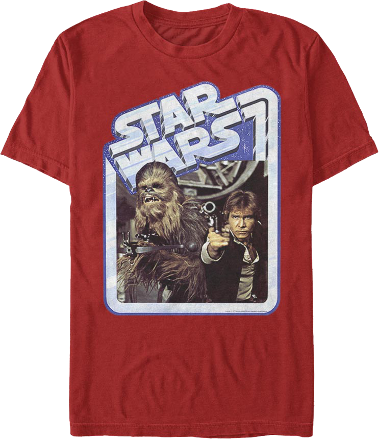 Vintage Chewbacca and Han Solo Star Wars T-Shirt product image 1