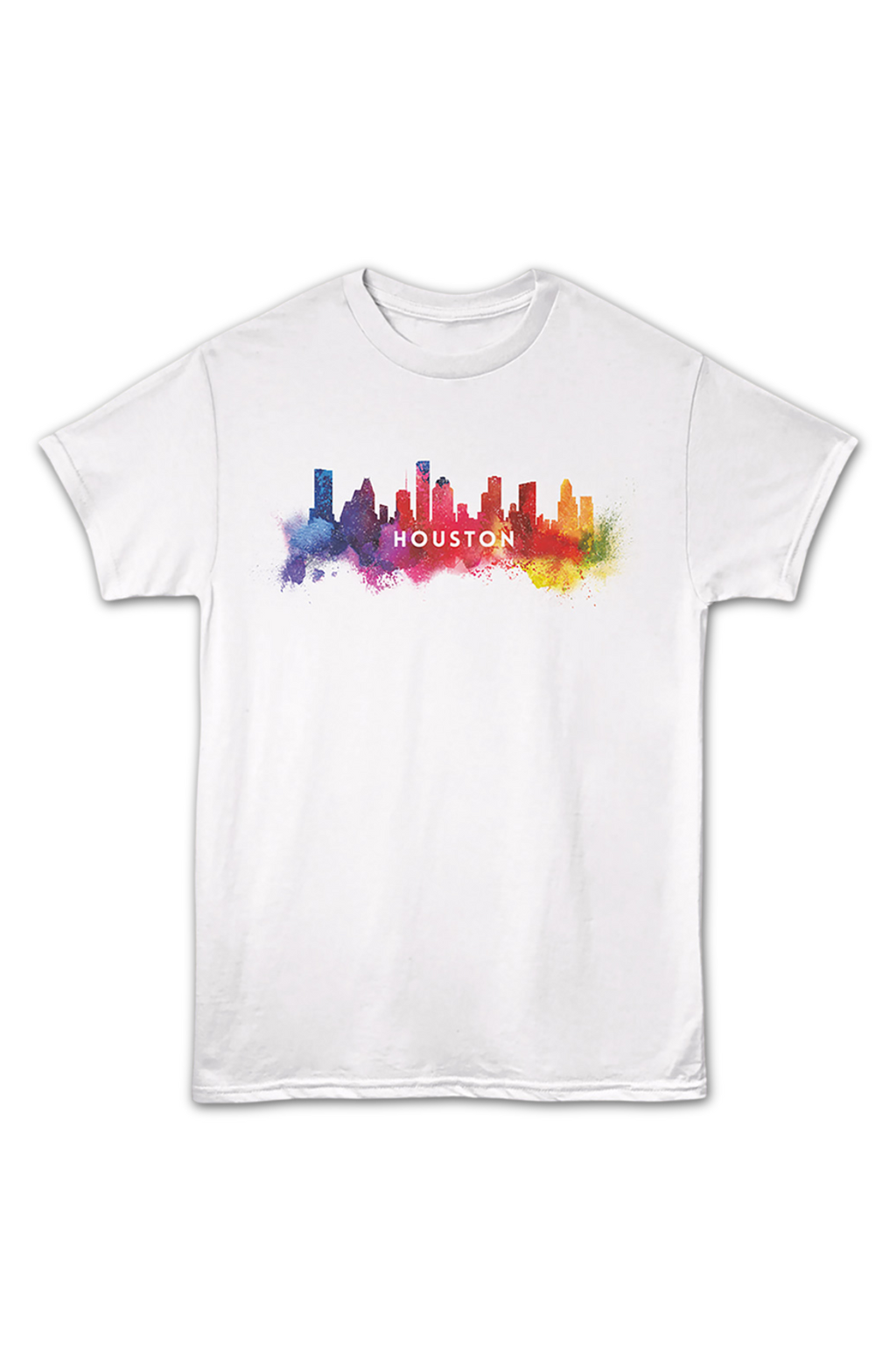 Watercolor Cityscape Houston Texas T-Shirt product image 2