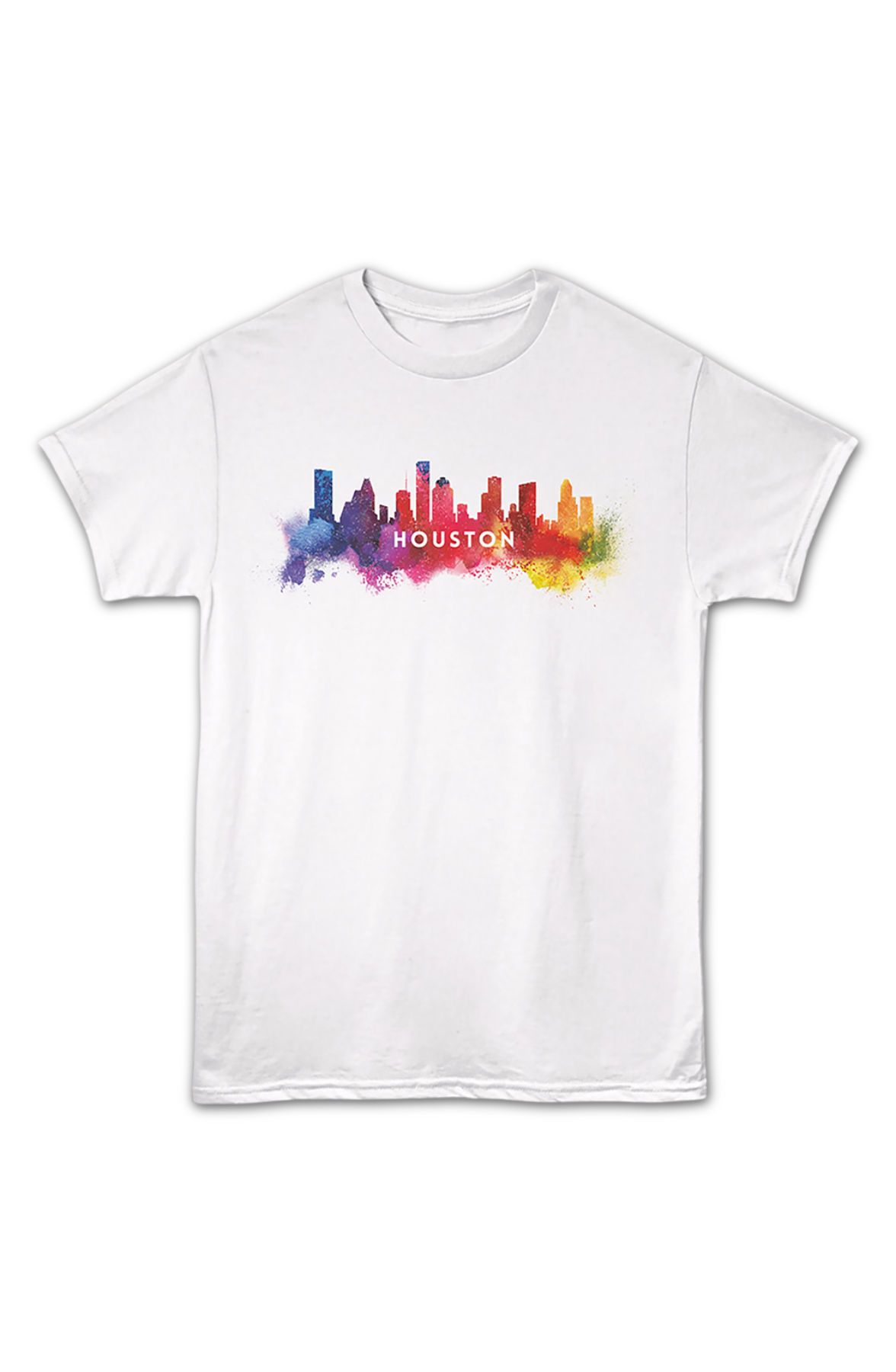 Watercolor Cityscape Houston Texas T-Shirt product image 2
