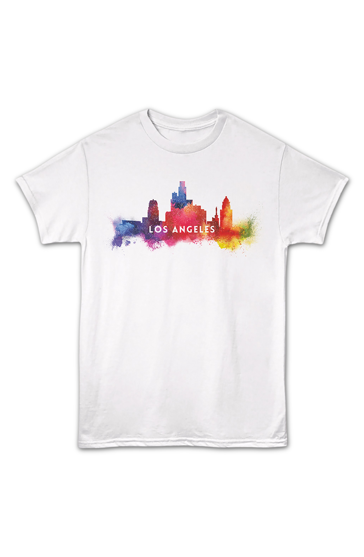 Watercolor Cityscape Los Angeles California T-Shirt product image 2