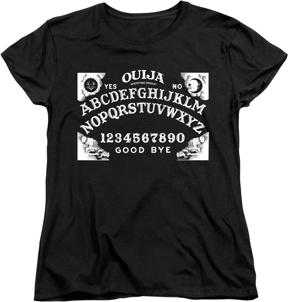 Womens Black Ouija Board Shirt product image 1