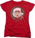 Womens Christmas Wreath I Love Lucy Shirt product image 1