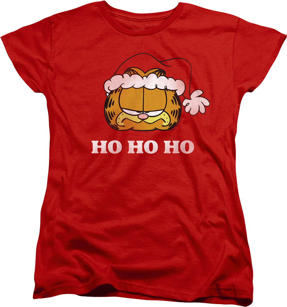 Womens Ho Ho Ho Garfield Christmas Shirt product image 1