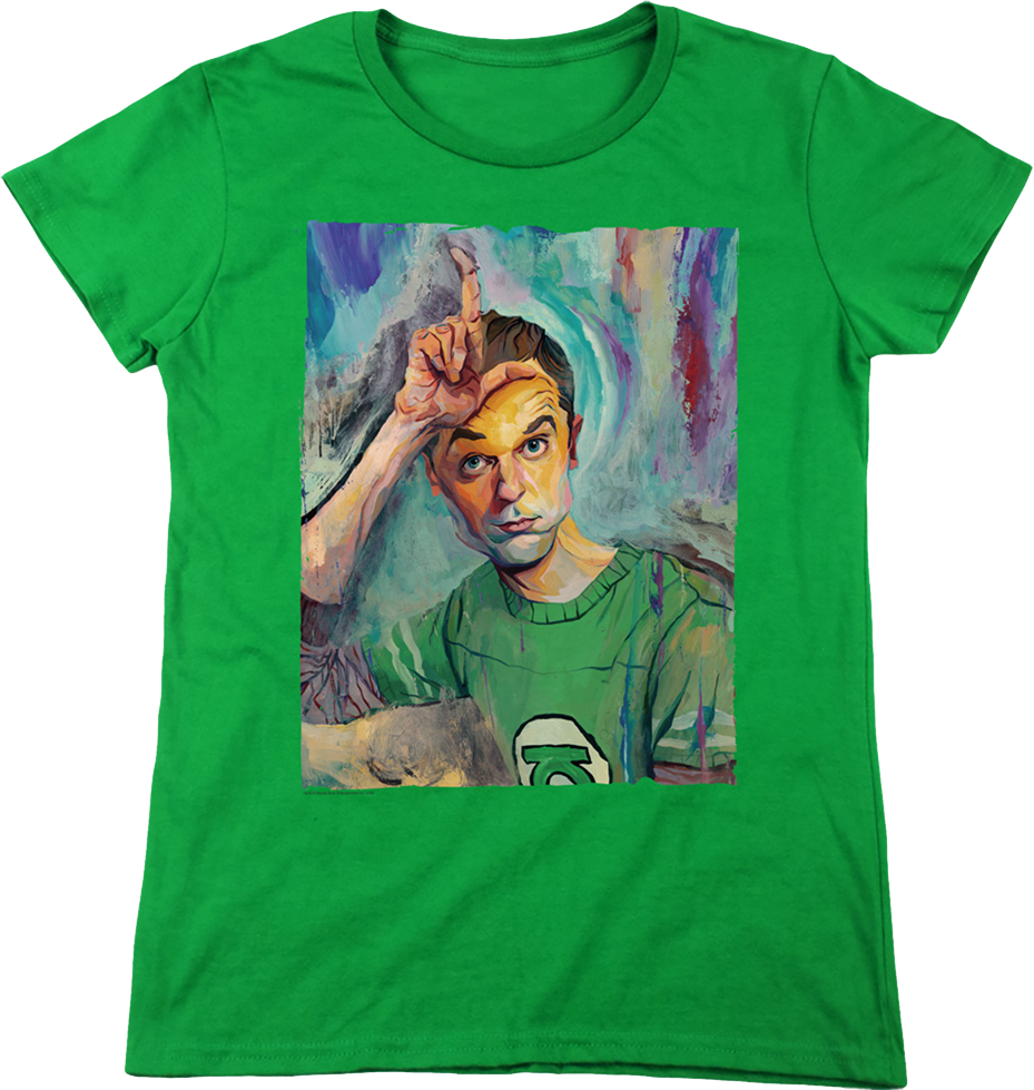 Womens Sheldon Painting Big Bang Theory Shirt product image 2